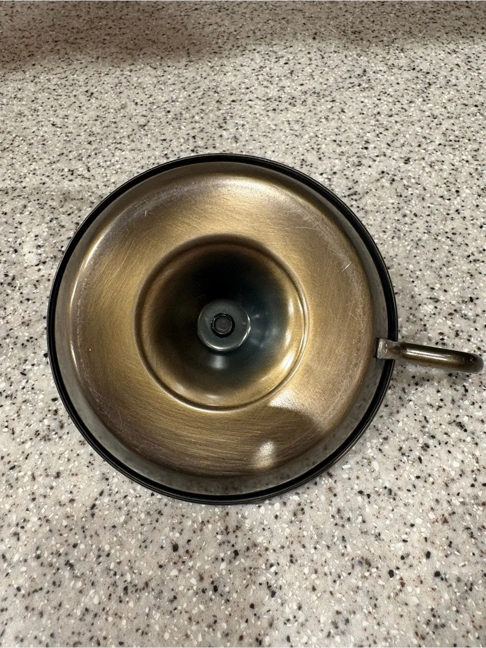 Clear Glass Hurricane Candle Holder w/ Bronze Brushed Metal Base 9